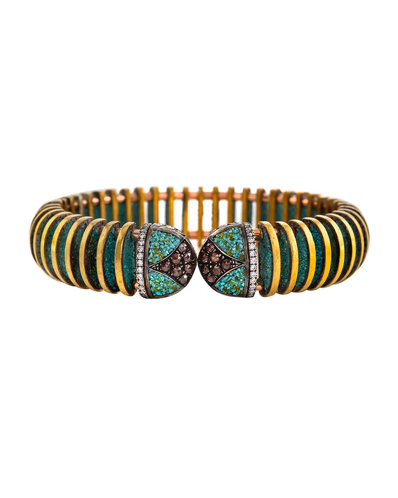 Rotunda Bracelet with Diamonds & Semi-Precious Gems