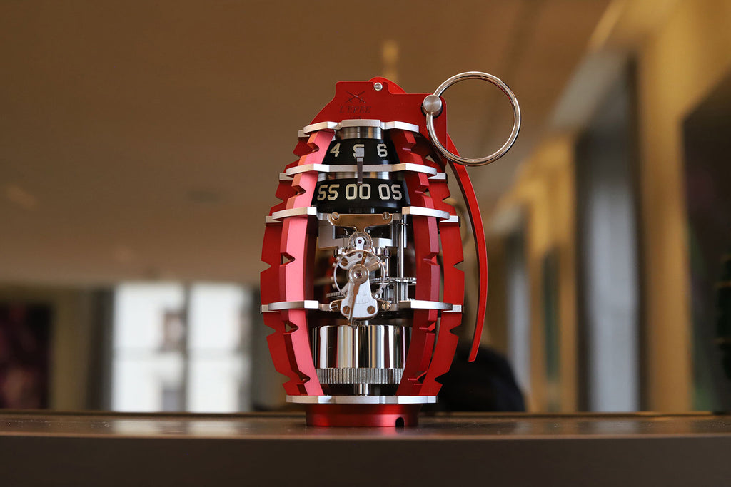 L'Epée 1839 Red Grenade Clock