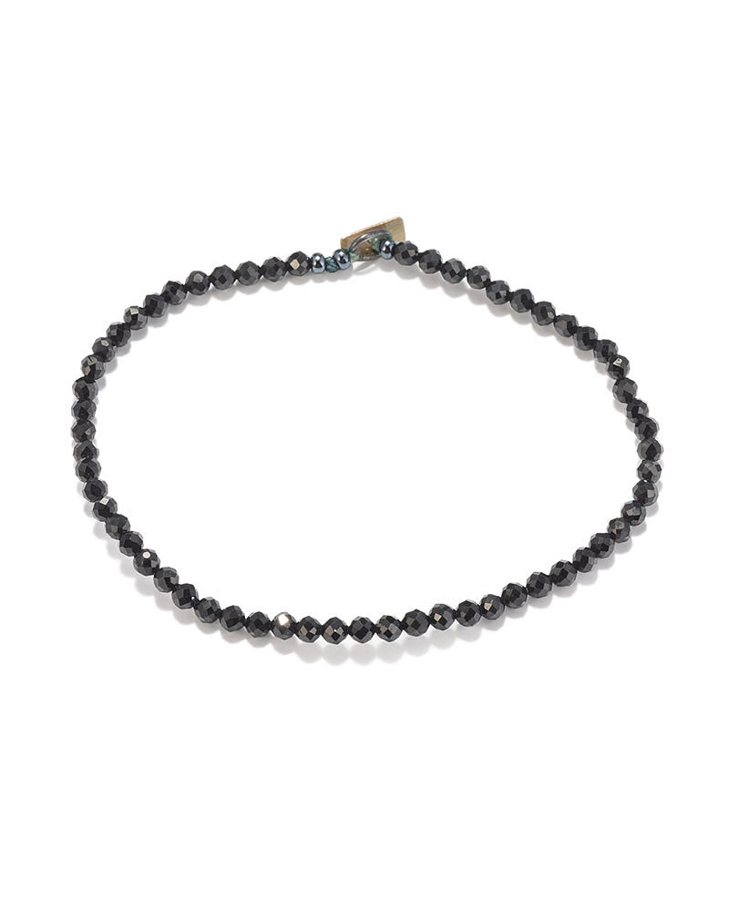 Black Spinel 14k Rose Gold Bead Bracelet - 3mm - Women and Men's Brace –  Crystal Casman